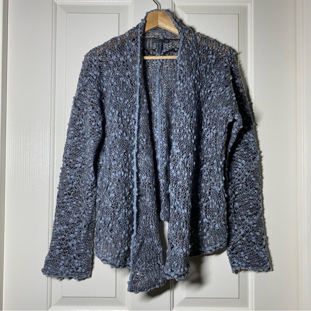 Oska Open Knit Mohair Wool Cardigan Lagenlook Artsy Chunky Size 2 US 8/10 Medium